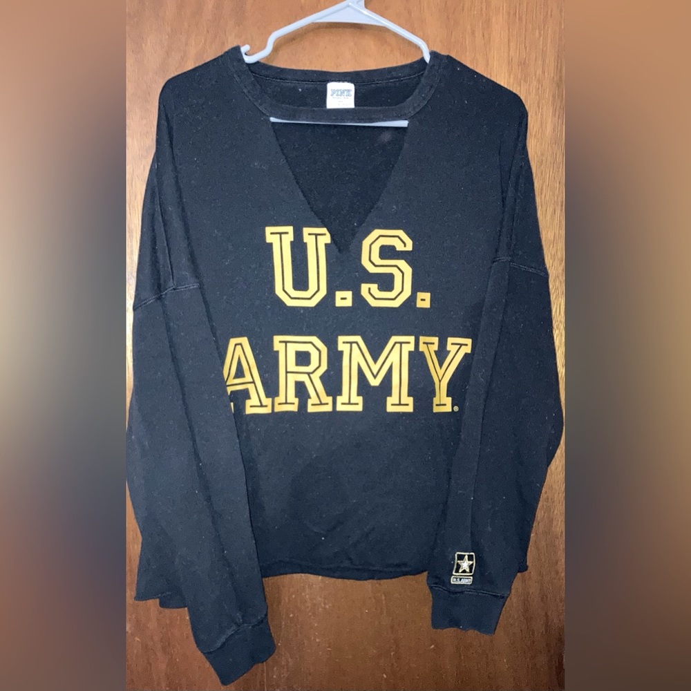 Victoria Secret Pink vintage US ARMY cropped sweatshirt